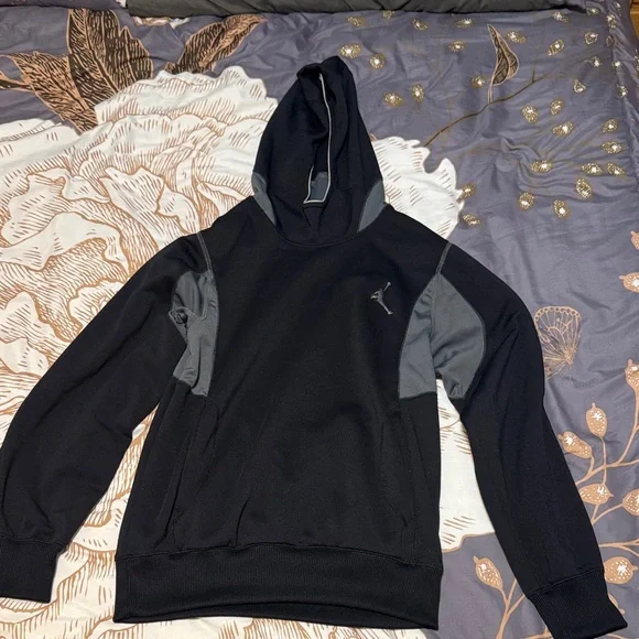 Jordan Black and Gray Hoodie - Picture 1 of 2